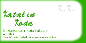 katalin koda business card